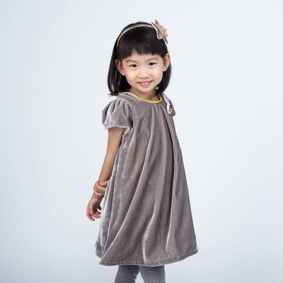 K1725G Girl Dress Grey 