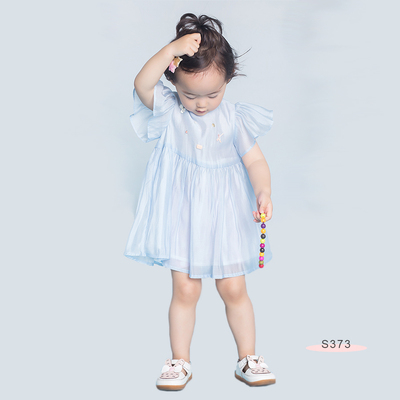 S373 Necklace Dress Blue