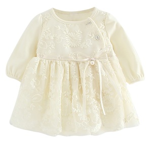 B1705W Baby lace dress white