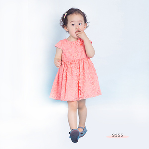 S355 Lace Dress coral Pink